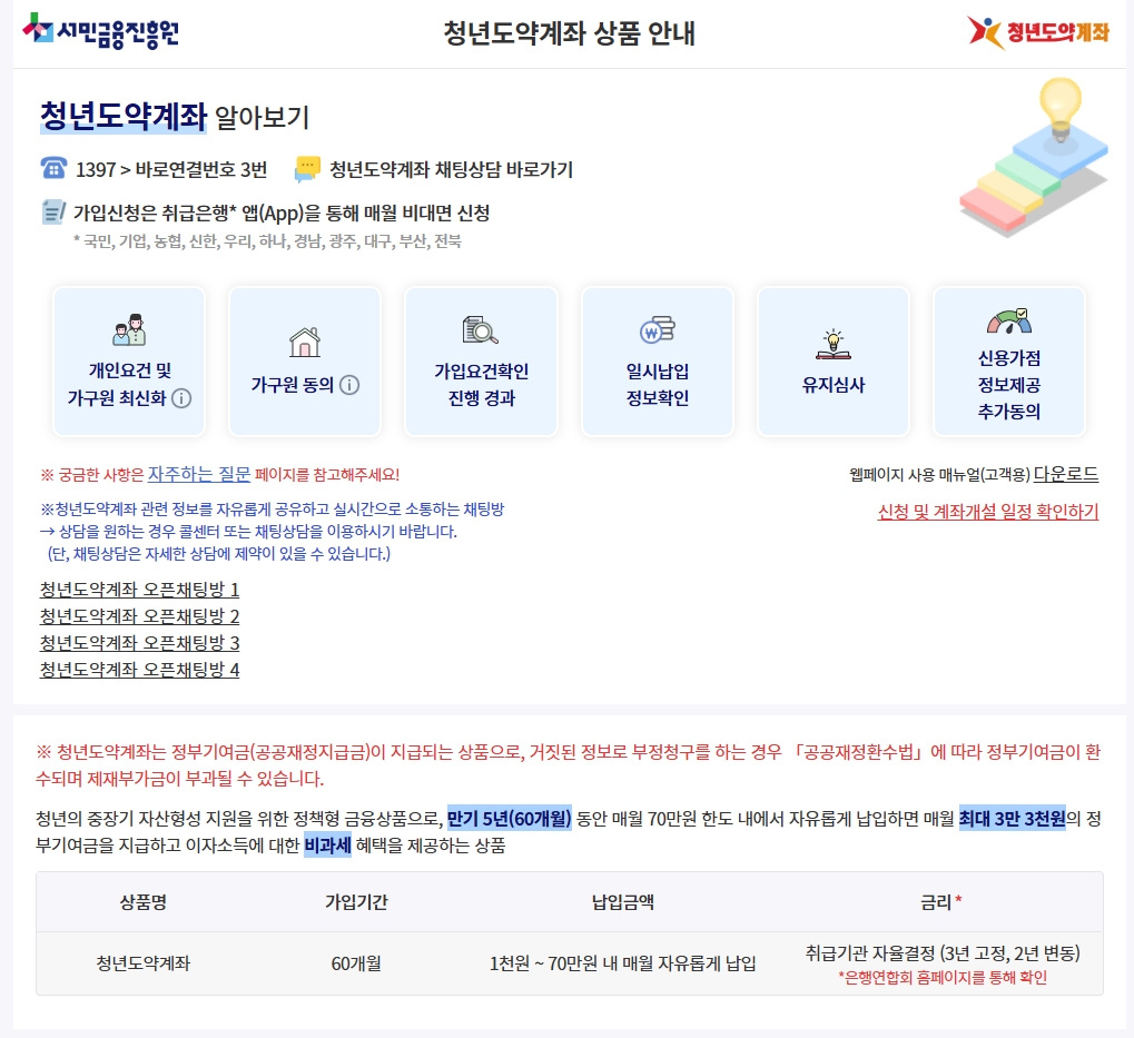 서민금융진흥원 청년도약계좌