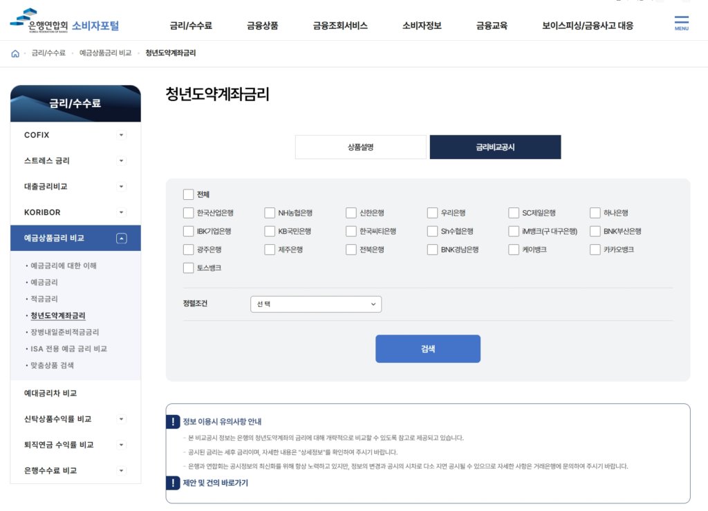 청년도약계좌 금리 비교