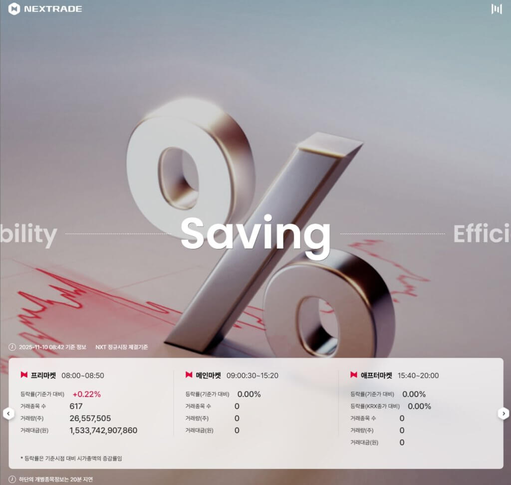 넥스트레이드 홈페이지